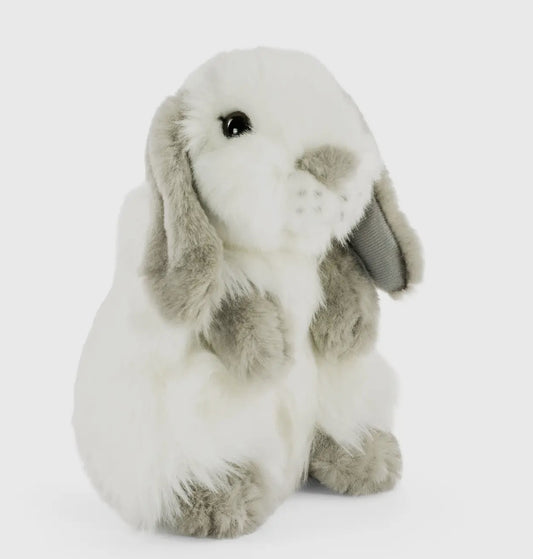 Living Nature Lop Eared Grey & White Rabbit Plushie