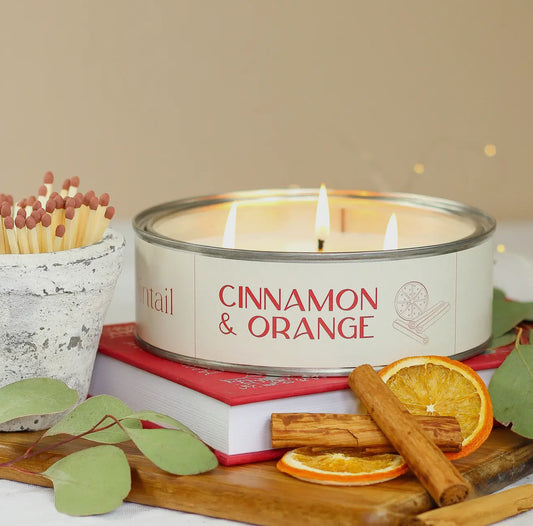 Cinnamon and Orange 3 Wick Candle in Tin