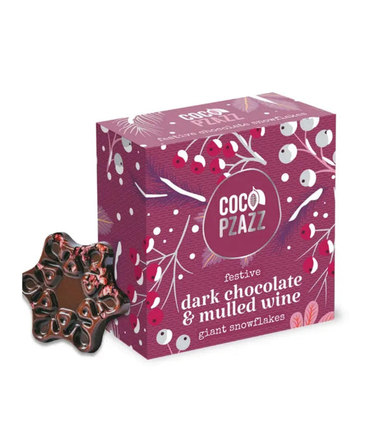 Christmas Chocolate - Dark Chocolate & Mulled Wine Giant Snowflakes