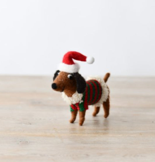 Christmas Sausage Dog Decoration