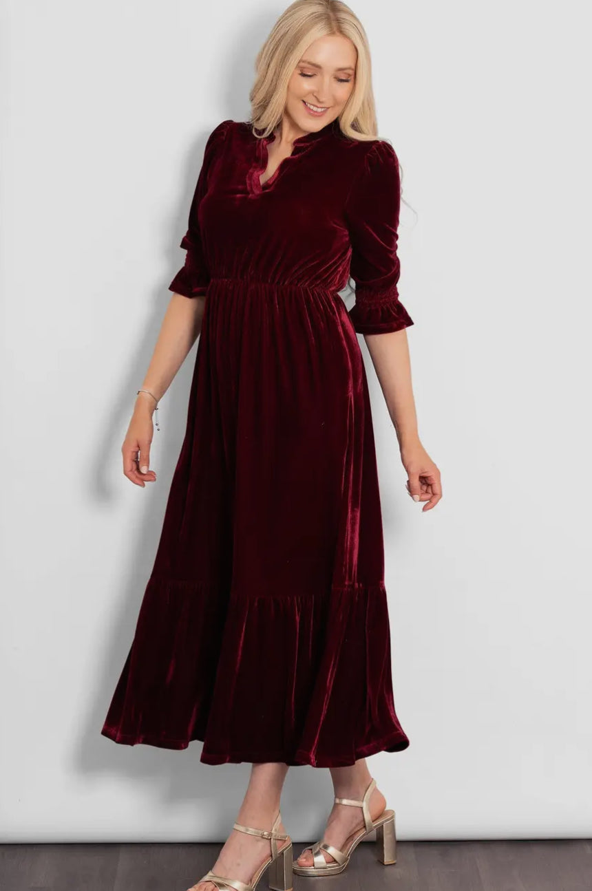 Velvet Midi Dress - Pandora