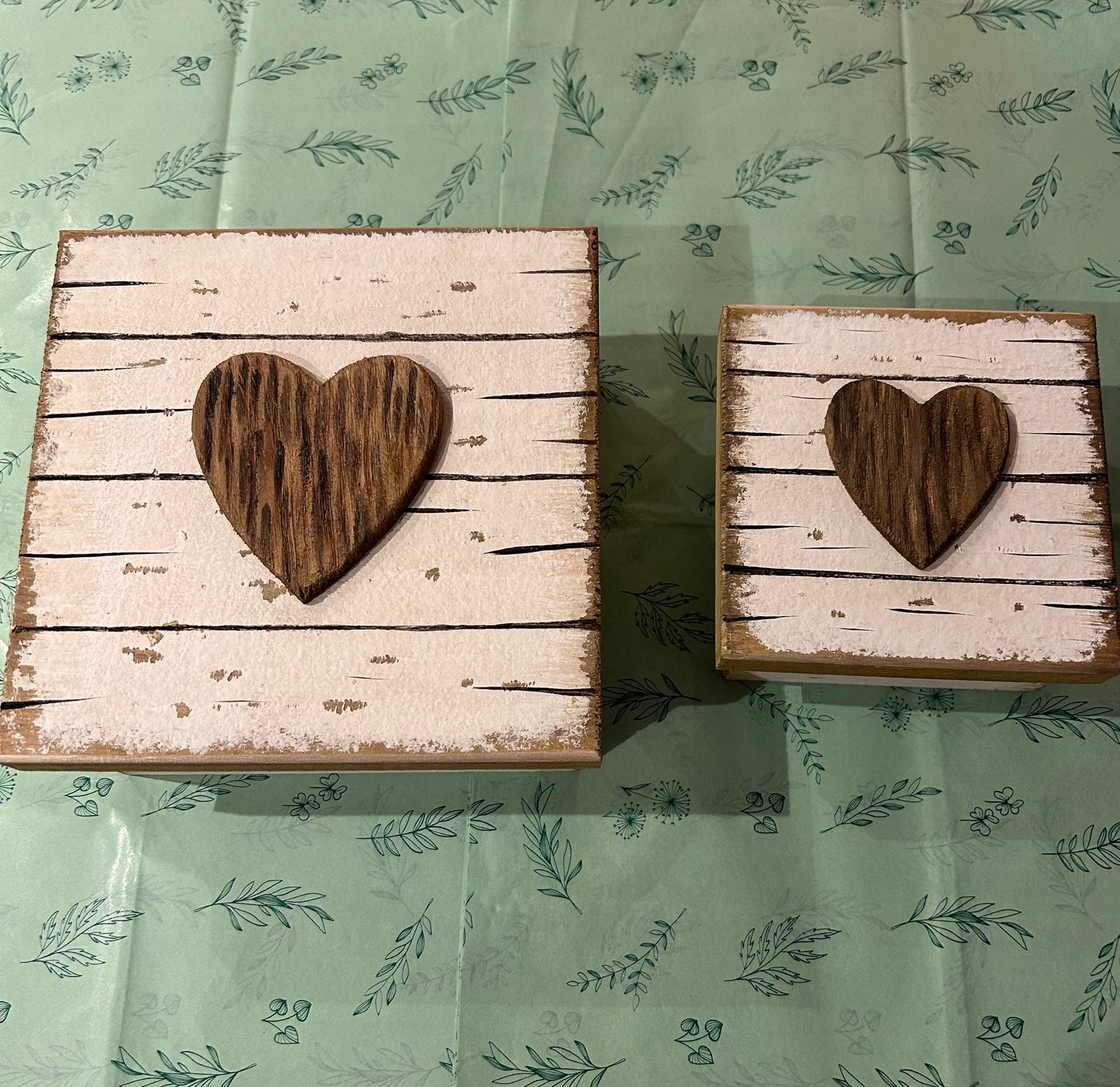 Wooden Heart Box - Large