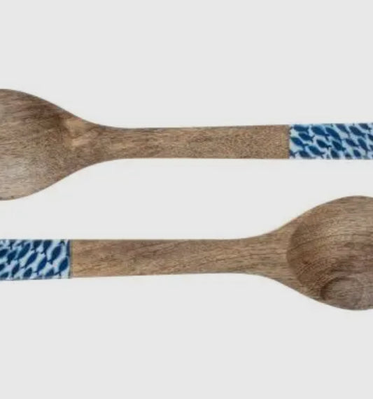 Fish Shoal Mango Wood Salad Servers