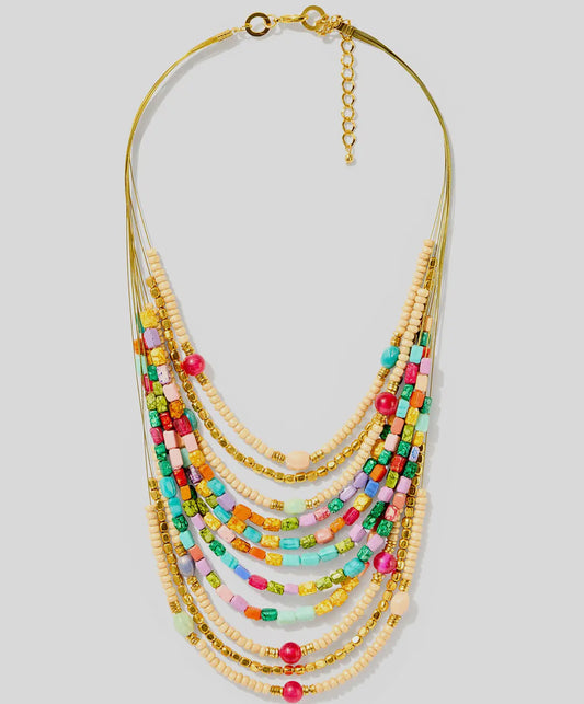 Cool Breezes Chunky Beaded Necklace