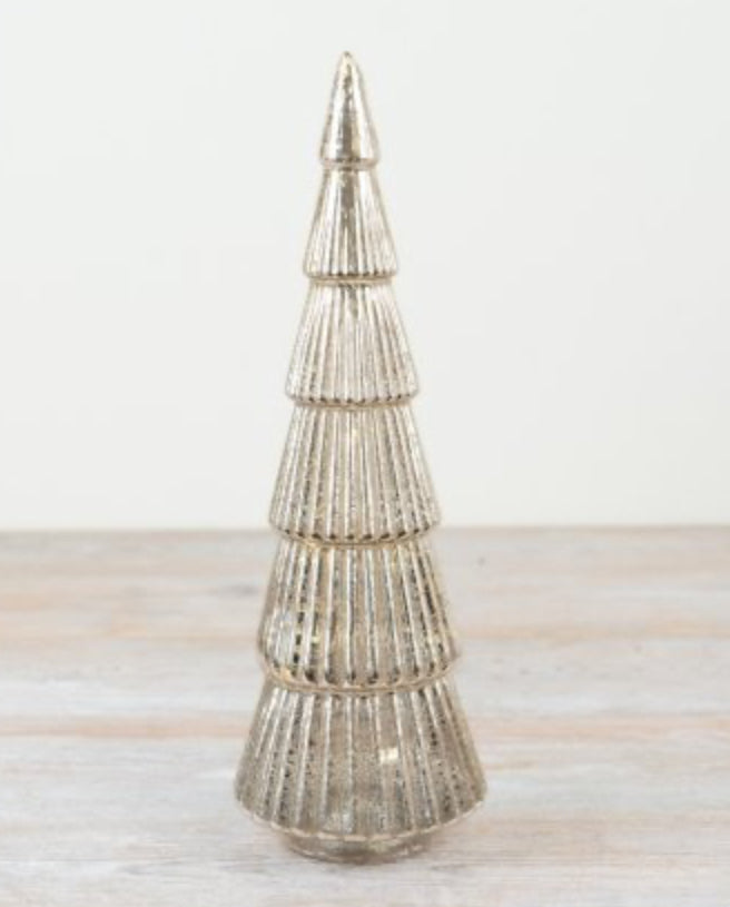 LED Light Up Glass Christmas Tree