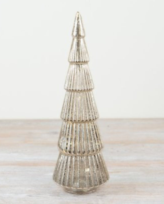 LED Light Up Glass Christmas Tree