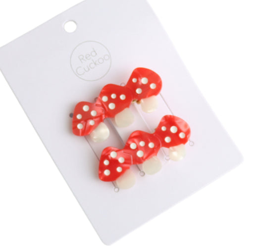 Hair Slides - Mushrooms
