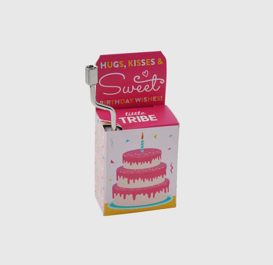 Happy Birthday Wind Up Music Box - Cake style