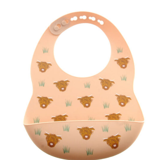 Highland Cow Silicone Bib