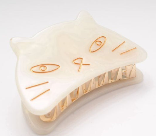 Pearl Cat Claw Clip