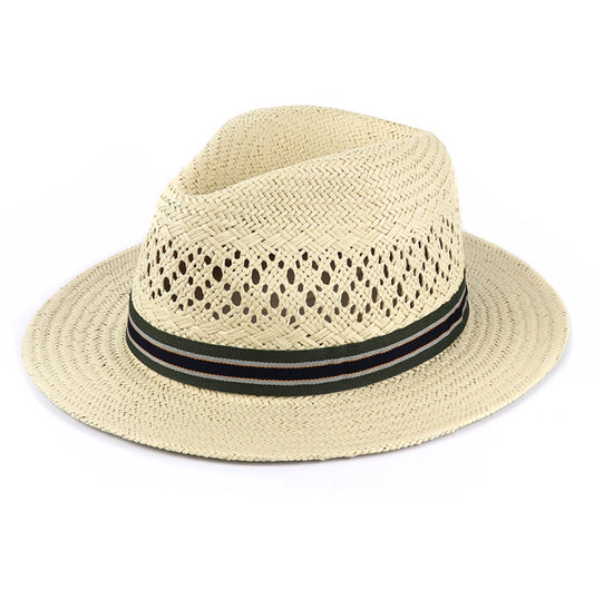 Men’s Trilby Hat In Cream with Trim