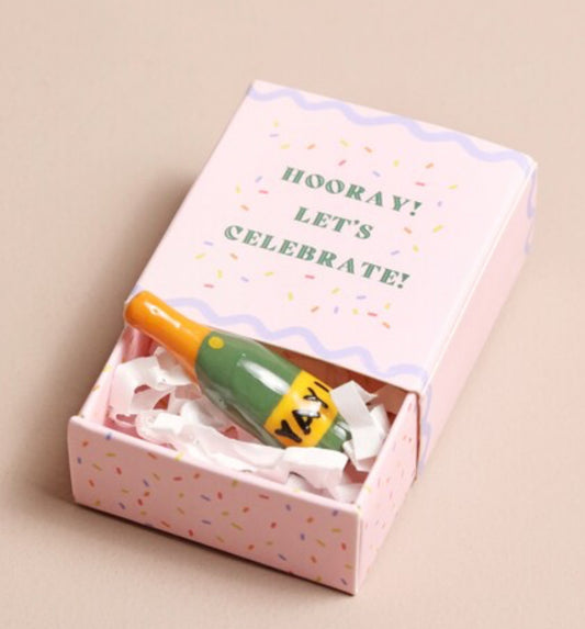 Ceramic Champagne Matchbox Gift