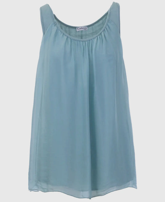 Cassie Silk Blend Sleeveless Top