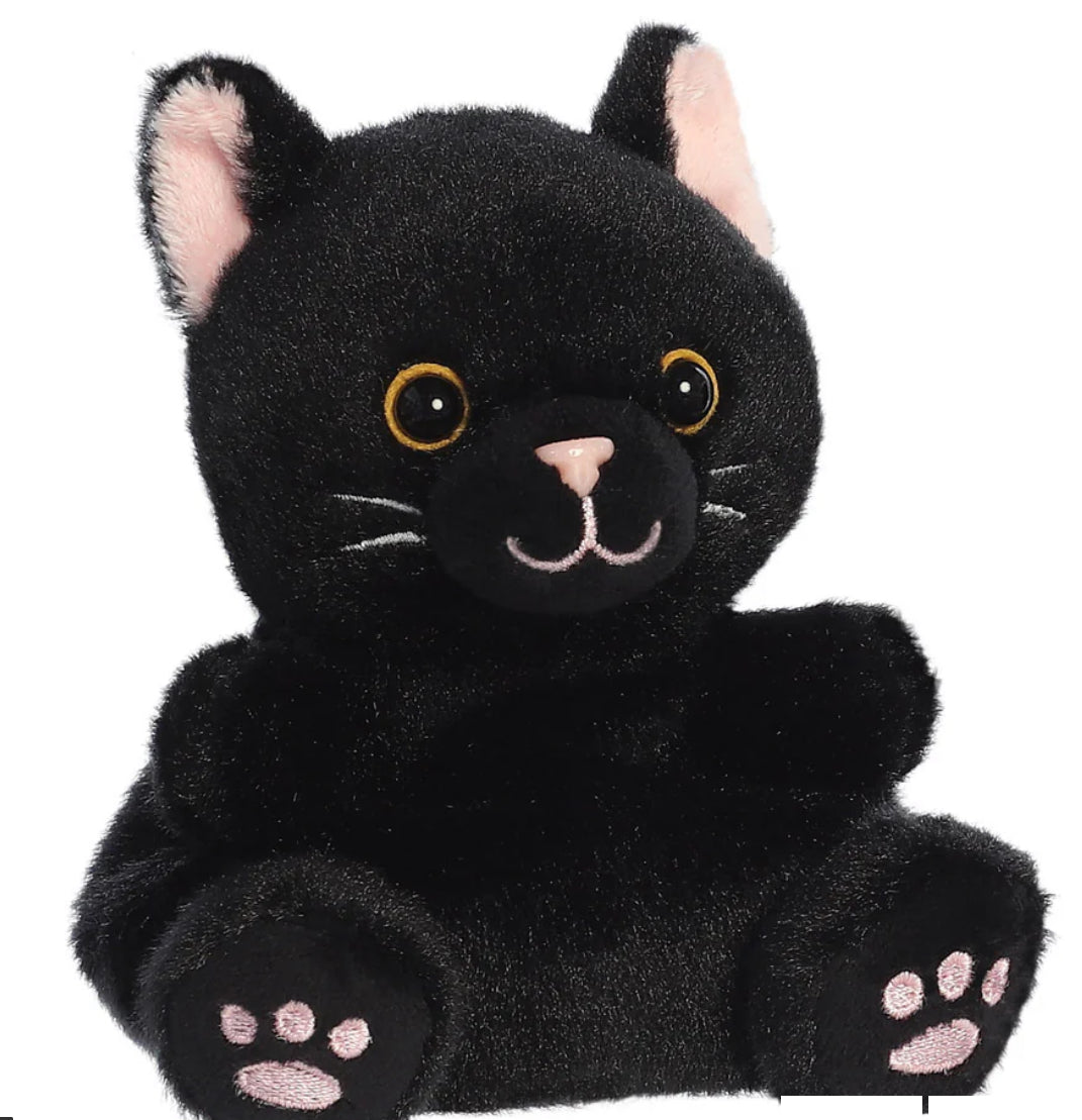 Palm Pal Black Cat Soft Toy
