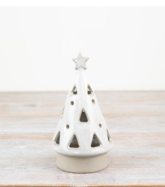 Small LED Ceramic Christmas Tree - 12cm