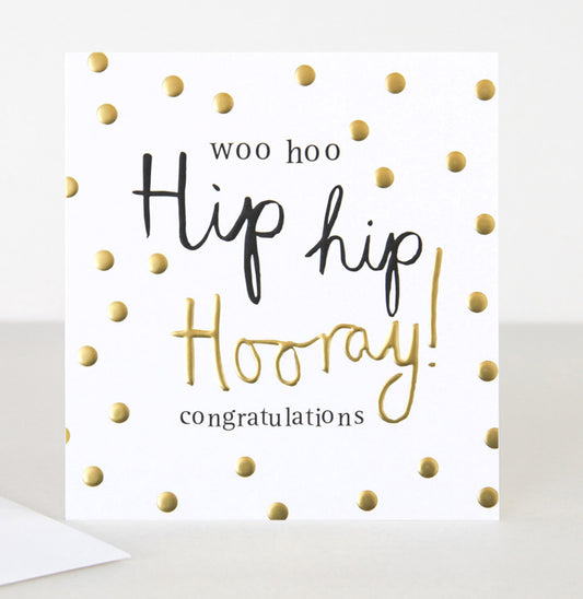 Woo Hoo - Hip Hip Hooray Congratulations Card