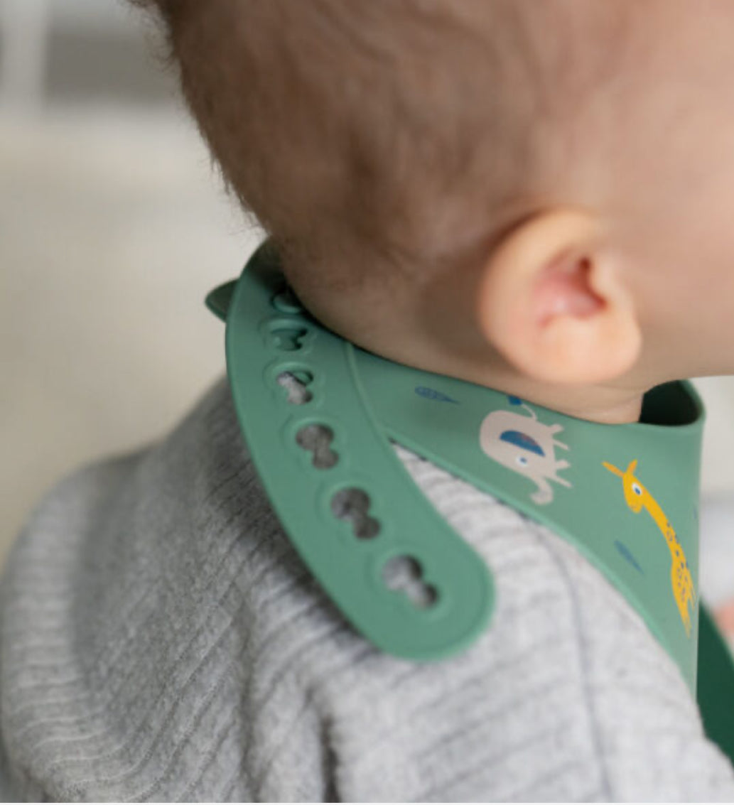 Catch is Silicone Bib - Giraffe & Elephant