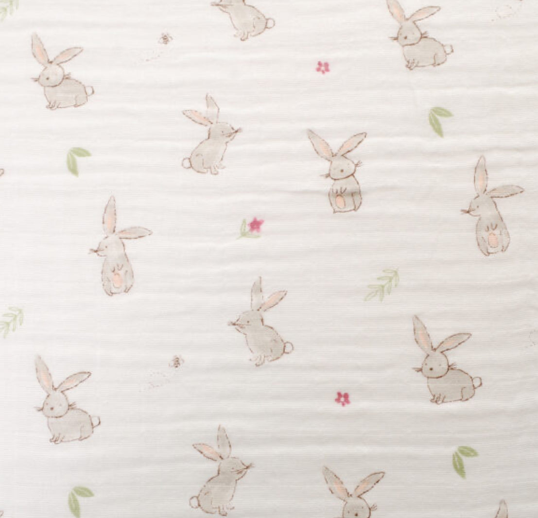 Bunny Muslin Squares - box of 3