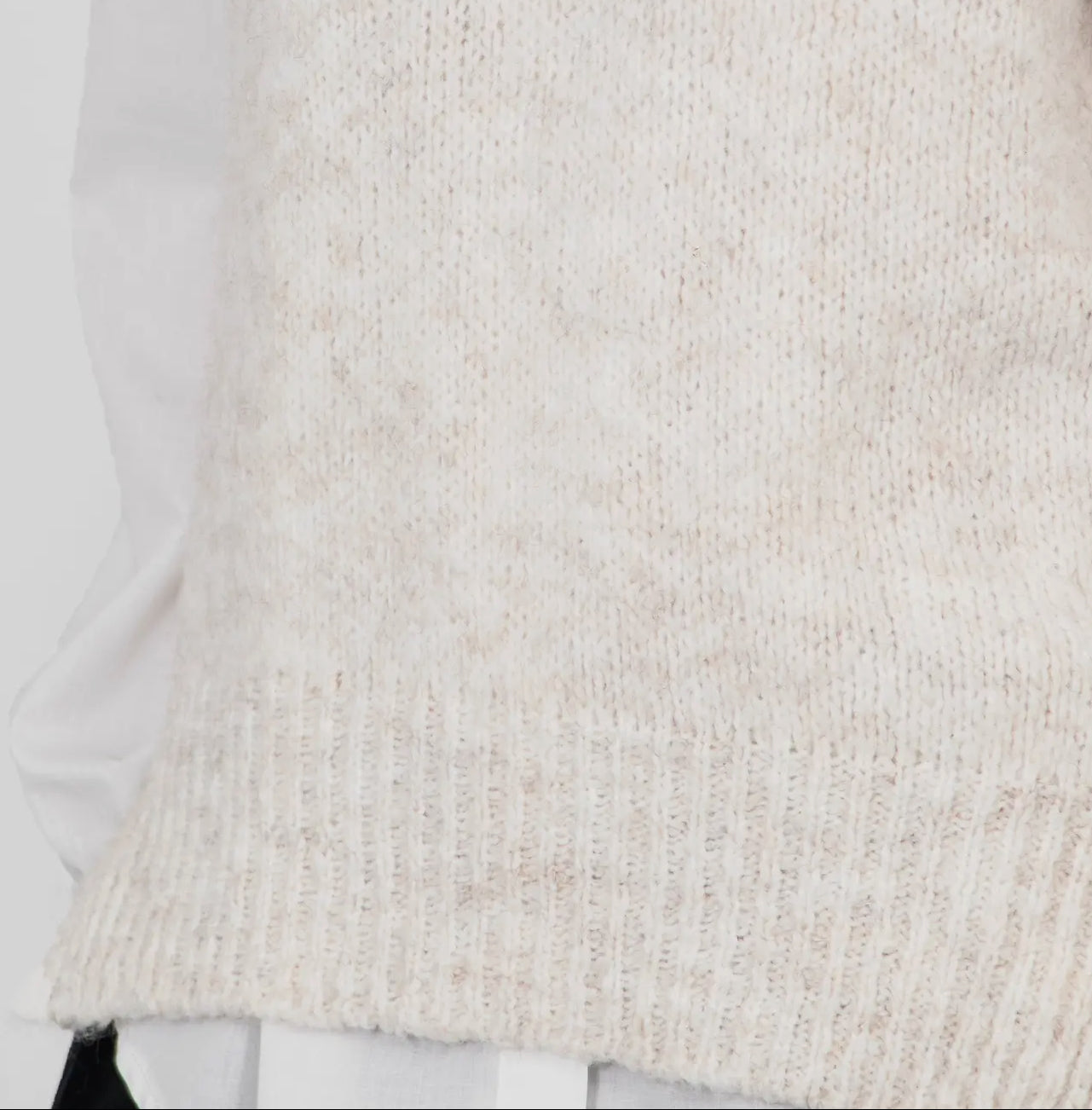 Cream Knitted Tank Top