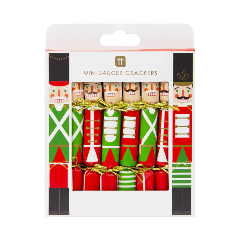 Mini Christmas Crackers - Nutcracker Saucer Crackers