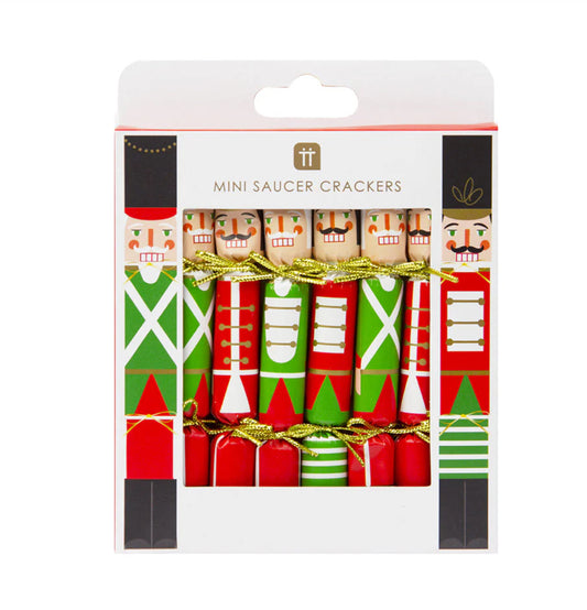 Mini Christmas Crackers - Nutcracker Saucer Crackers