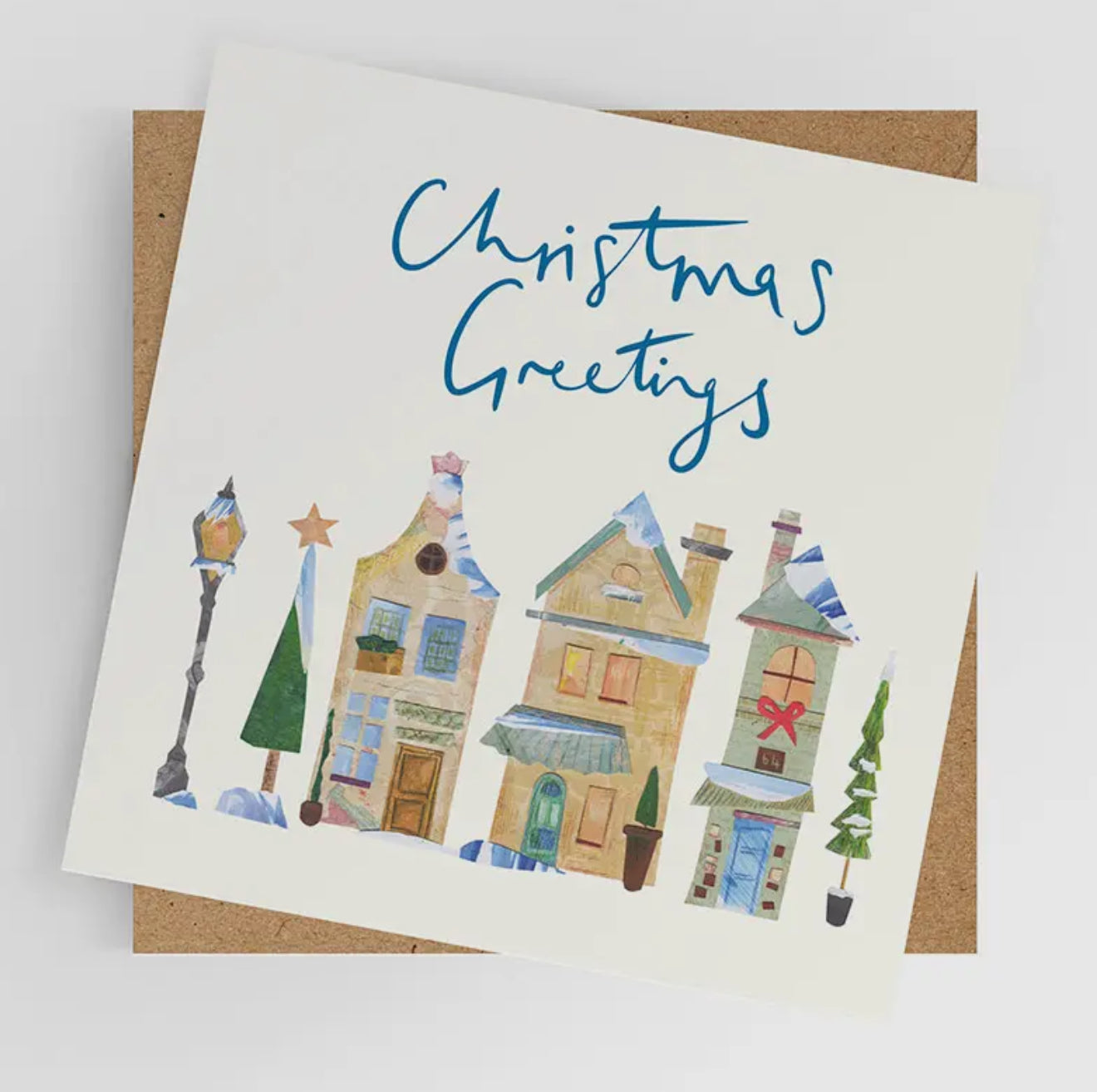 Pack of Christmas Cards - Christmas Greeting houses x5