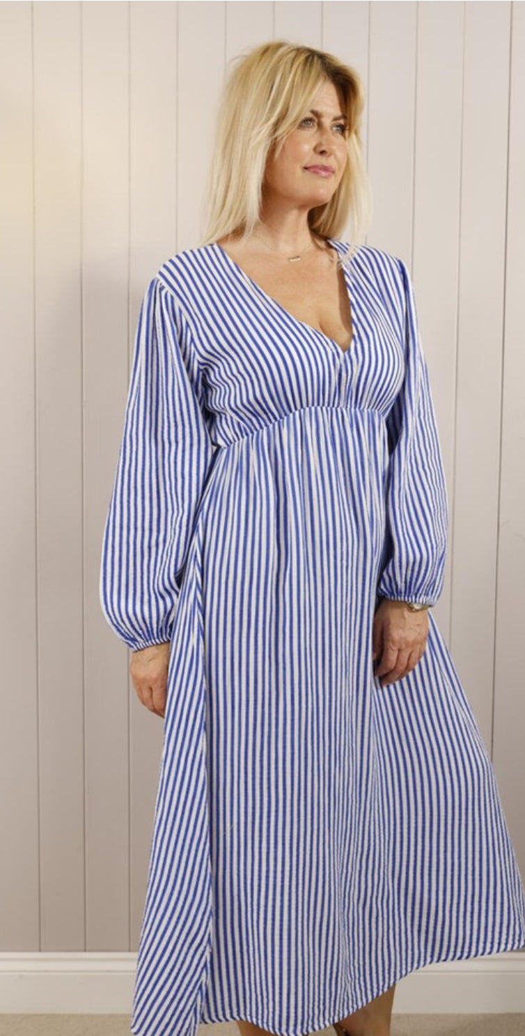 Trinny Long Sleeve Stripped Dress