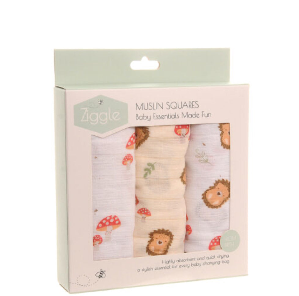 Muslin Squares Pack of 3 - Hesgehogdesign