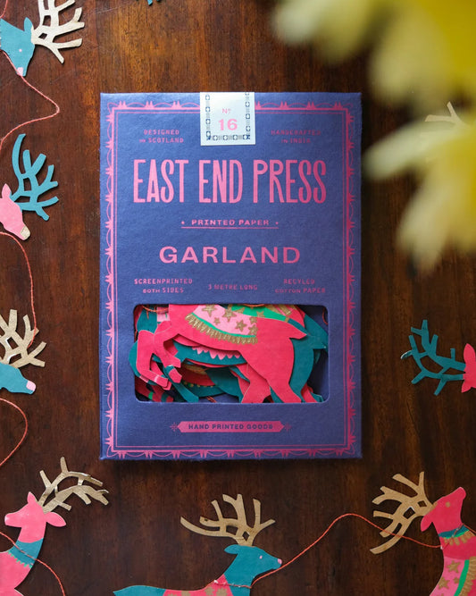 Christmas Garland - Bright Reindeers