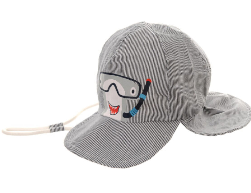 Scuba Shark Sun Hat 0 - 12 months