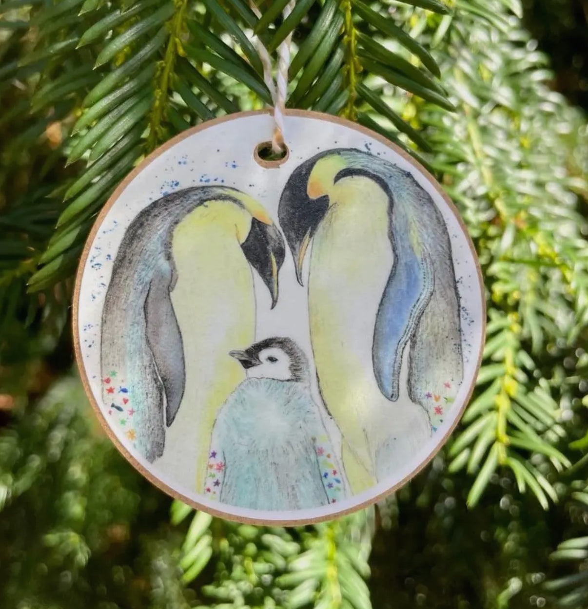 Wooden Tree Decoration - eco painted