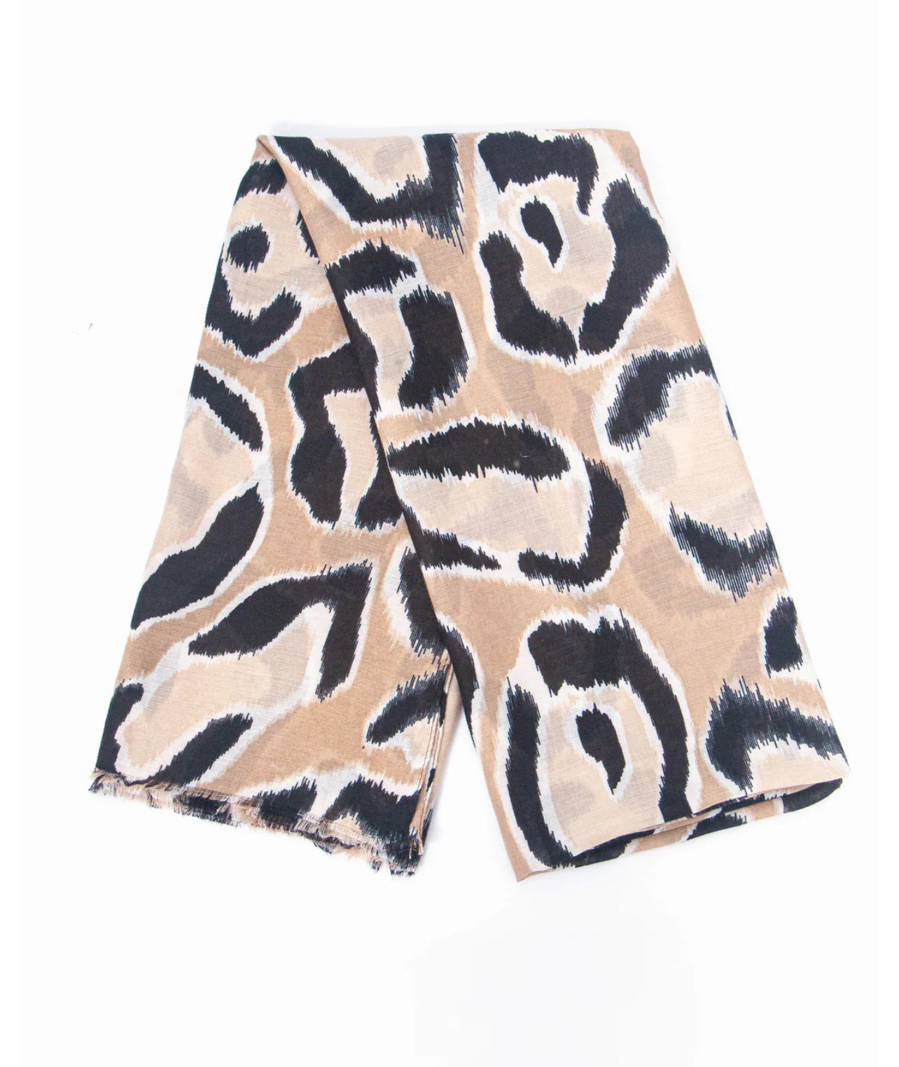 Laura - Lightweight Neutral Leopard Print Scarf