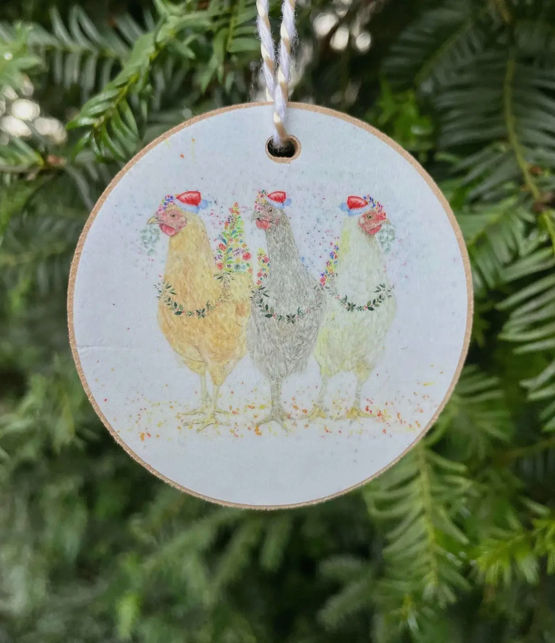Wooden Tree Decoration - eco painted
