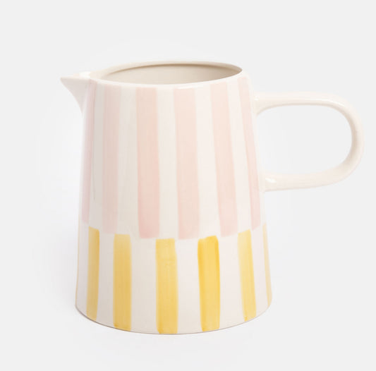 Pink & Yellow Handpainted Jug/ Vase