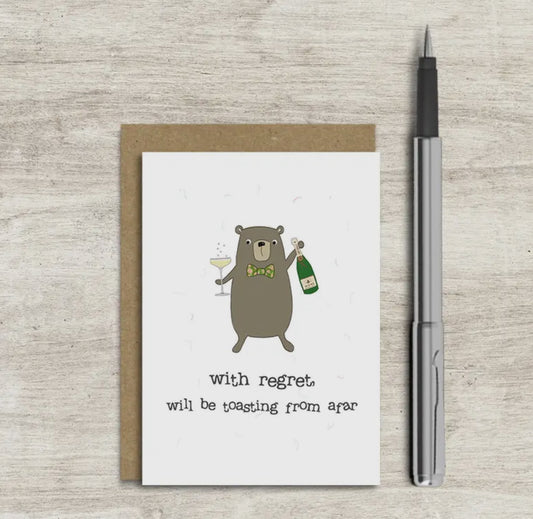 With Regret - Mini Card to send Regrets to Invitation