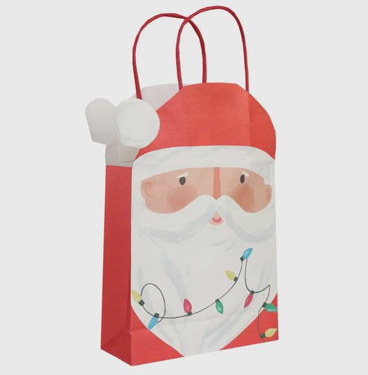 Santa Christmas Gift Bags - Pack of 8
