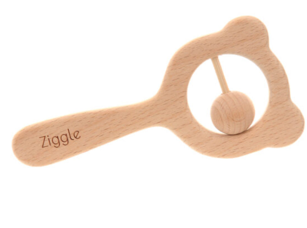 Wooden Teether & Rattle