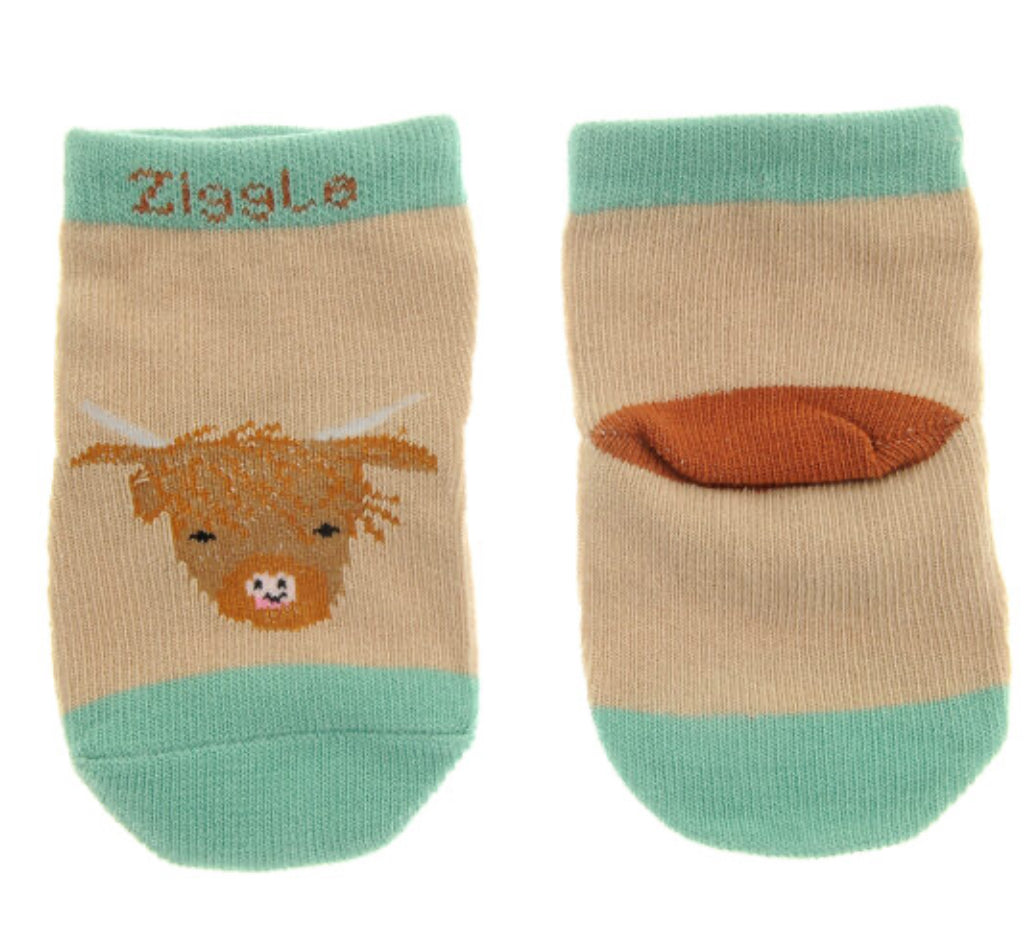 Highland Cow Leggings and Socks - 6 - 12 months