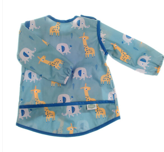 Giraffe and Elephant Coverall Bib