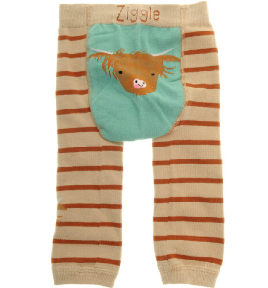 Highland Cow Leggings and Socks - 6 - 12 months