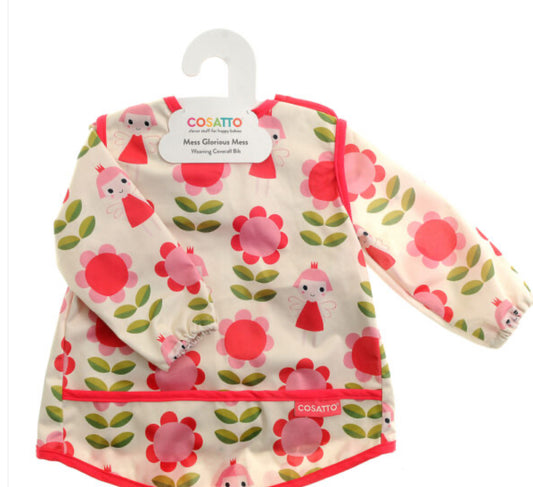 Fairy Garden Coverall Feeding Bib