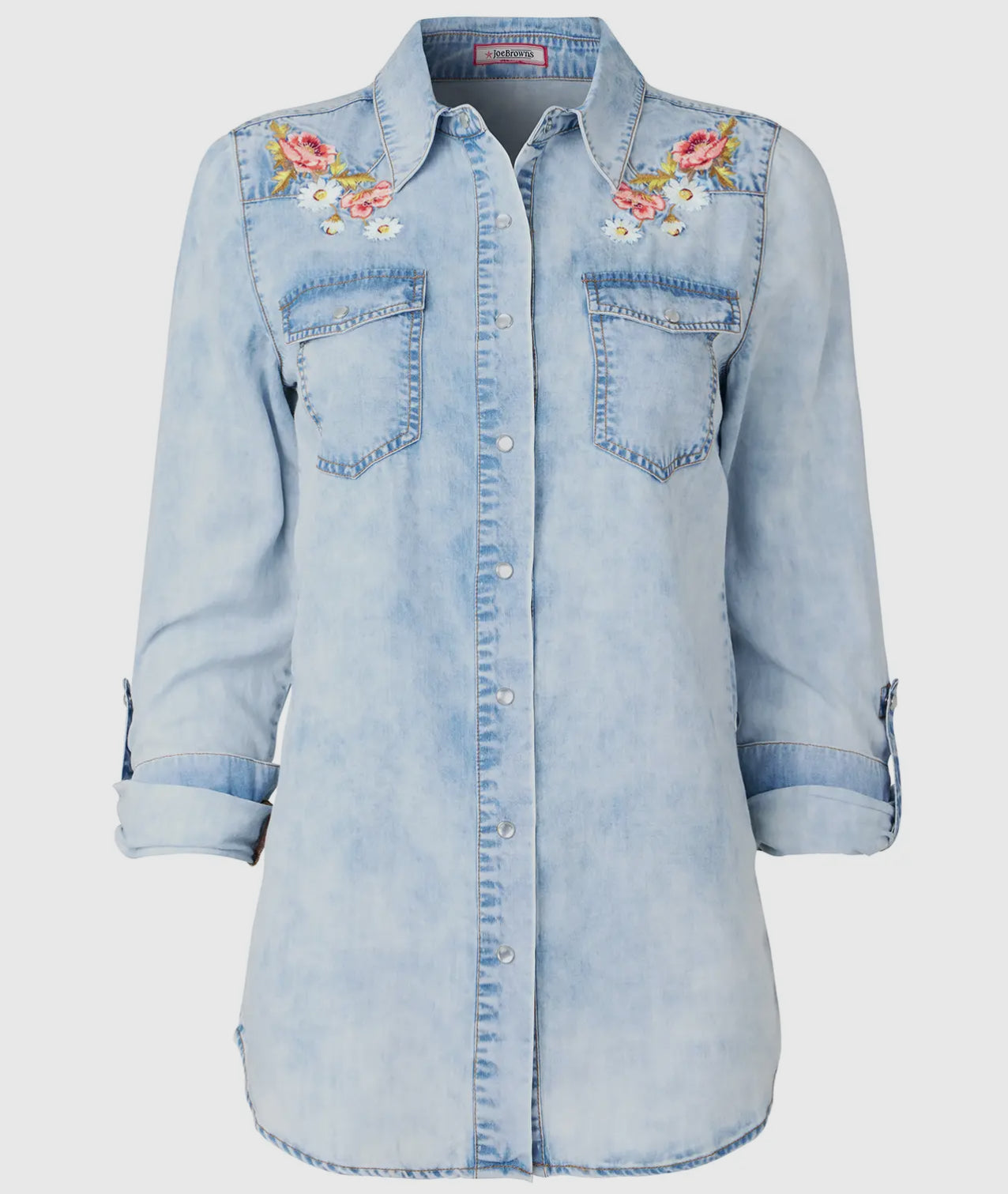 Daisy - Embroidered Denim Shirt