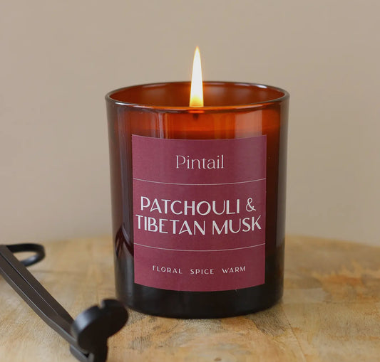 Patchouli & Tibetan Musk Glass Scented Candle