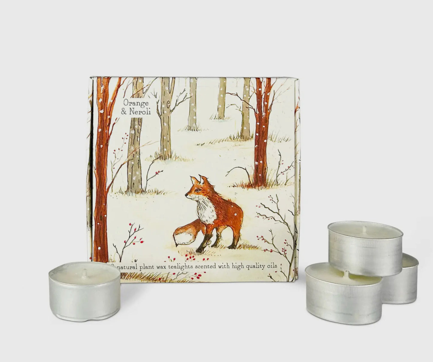 Scented Tealights in Illustrated Gift Box