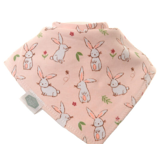 Pink Bunny Bandanna Bib
