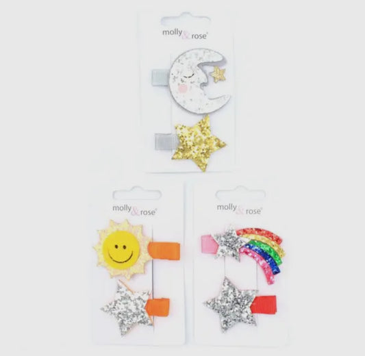 Molly & Rose Glitter Hair Clips