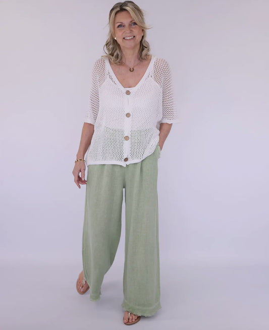 Perry Linen & Cotton Blend Trousers