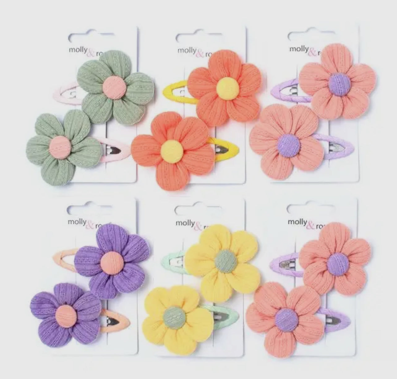 Molly & Rose Fabric Hair Clips - x2