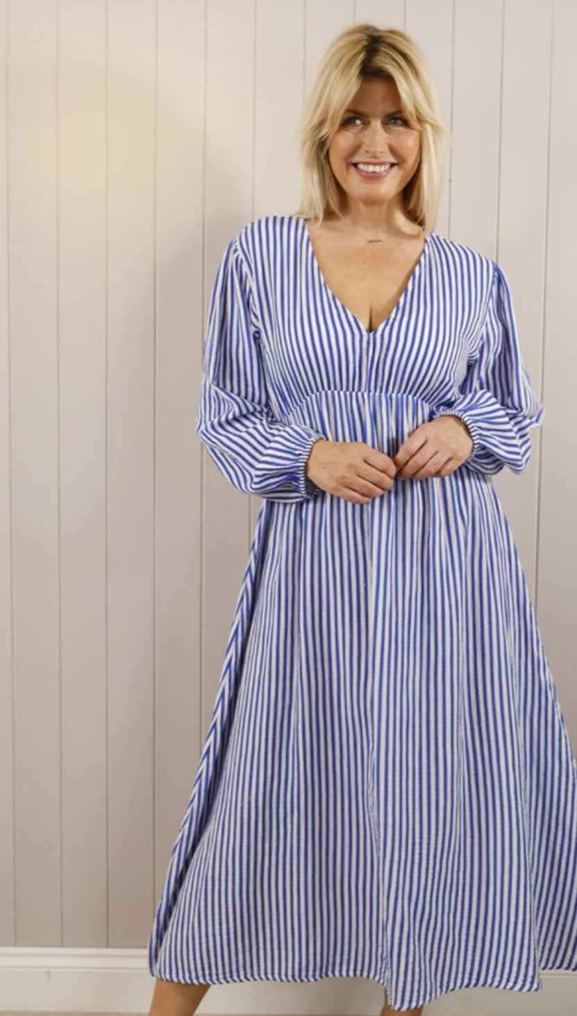 Trinny Long Sleeve Stripped Dress