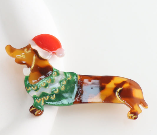 Christmas Hair Clip - Sausage Dog